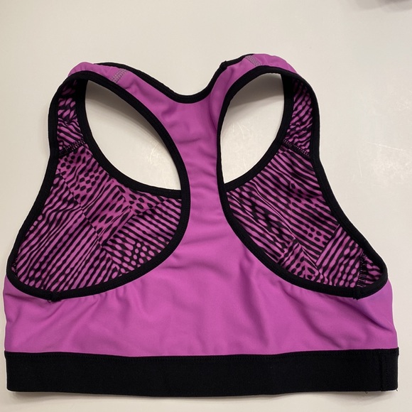 3/$30* Champion DuoDry+ Medium Black Design Sports Bra Lilac Pink Purple VGUC - Picture 7 of 10